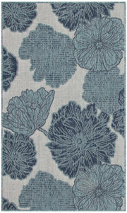 Garden Oasis GOA04 Blue Rug - Rectangle