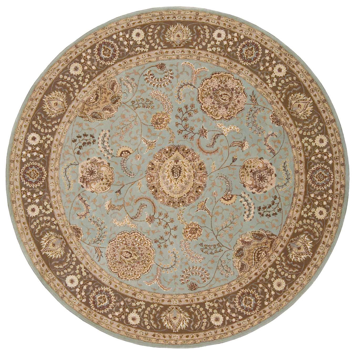 Nourison 2000 2234 Blue Rug - Round