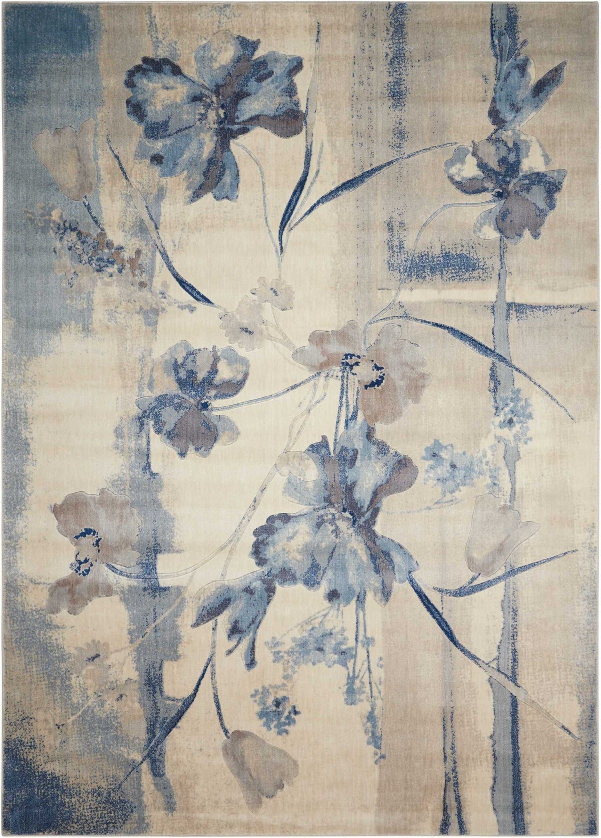 Somerset ST18 Ivory Blue Rug - Rectangle