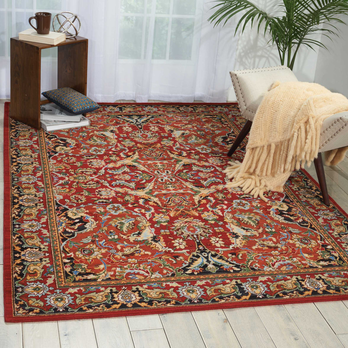 Timeless TML15 Red Rug - room scene