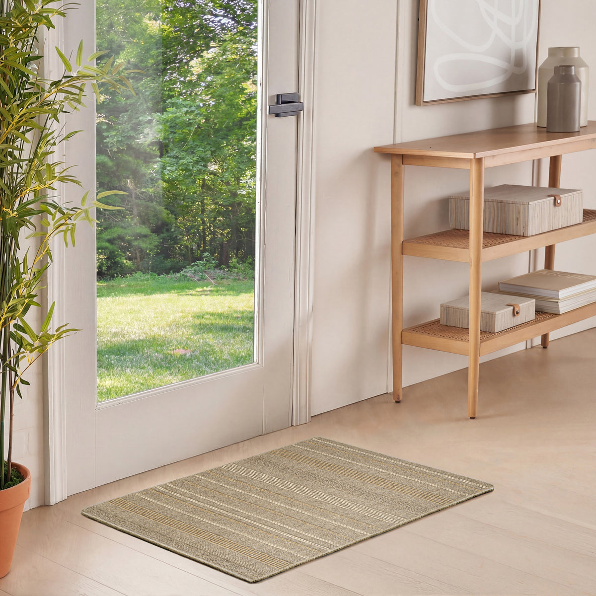 Embrace EMB01 Natural Rug - room scene