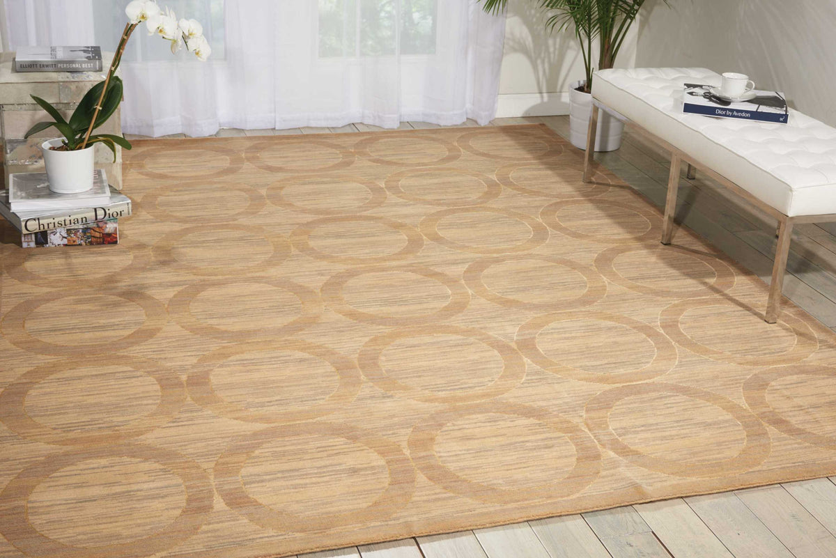 Silken Allure SLK21 Sand Rug - room scene