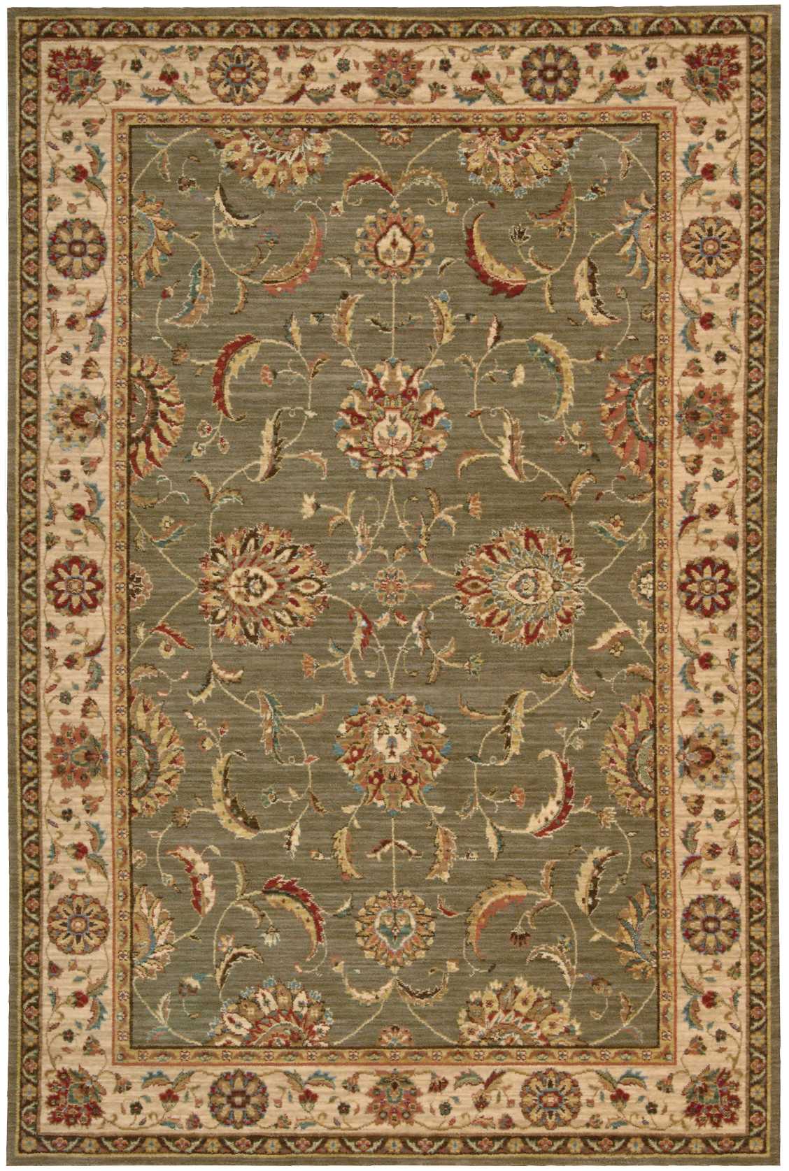 Living Treasures LI04 Green Rug - Rectangle