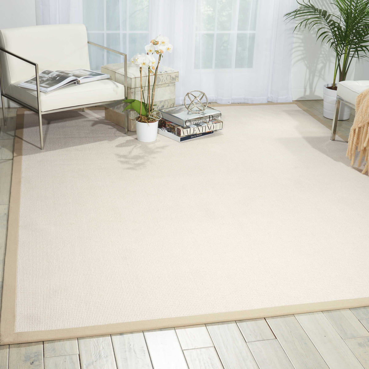 Sisal Soft SSF02 White Rug - room scene