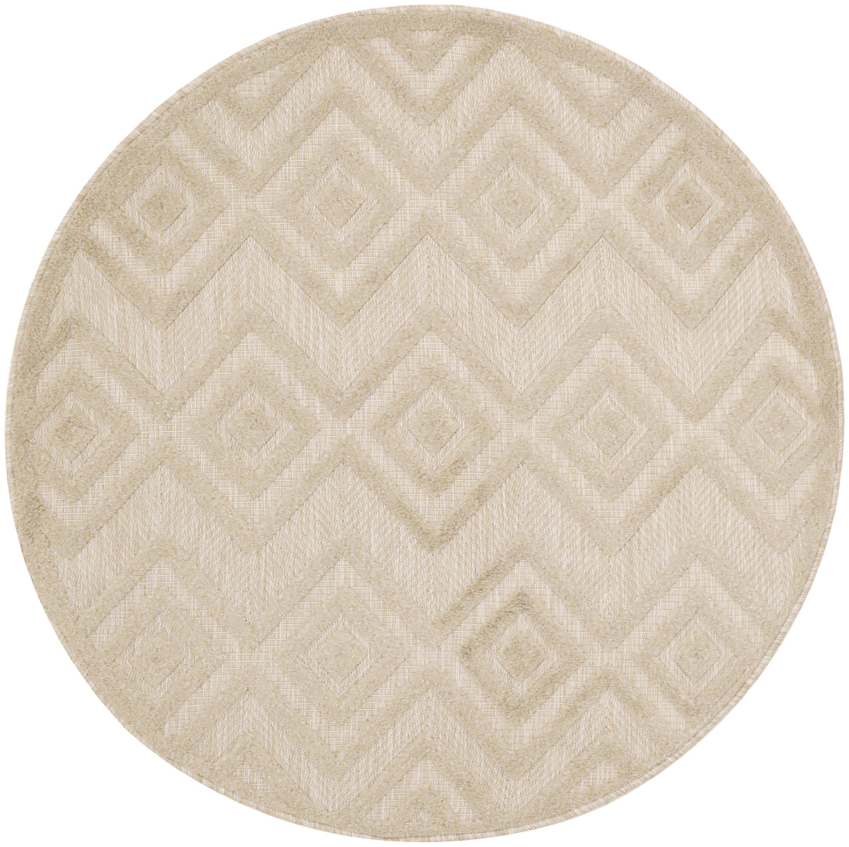 Versatile NRV01 Cream Rug - Round