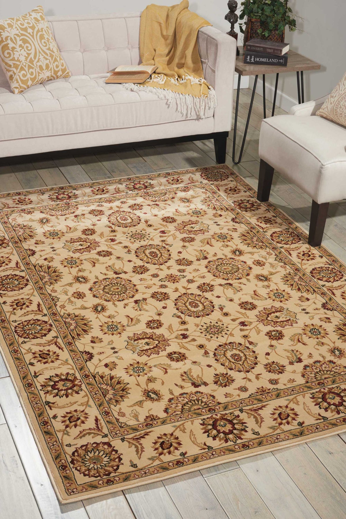 Persian Crown PC002 Ivory Rug - room scene