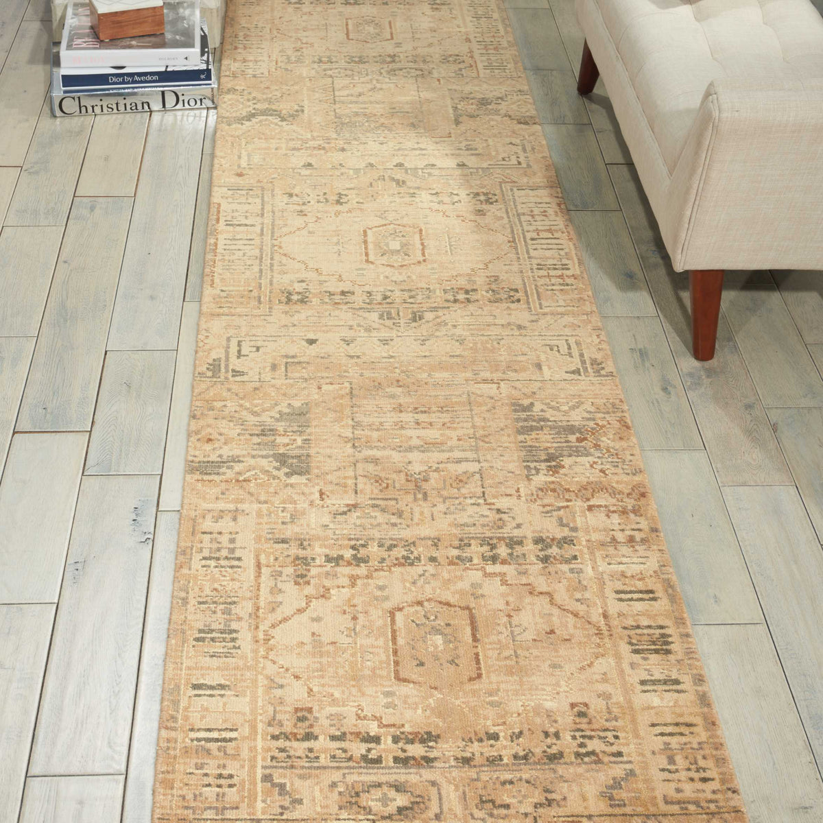 Silk Elements SKE13 Beige Rug - room scene
