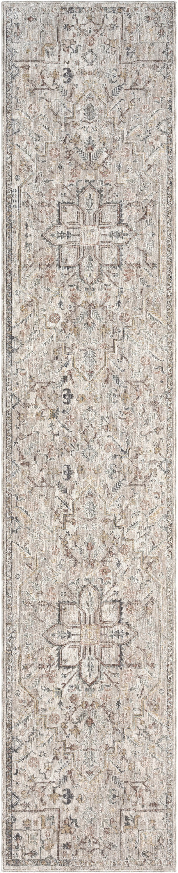 Antique Fusion ANF02 Ivory Multicolor Rug - Runner
