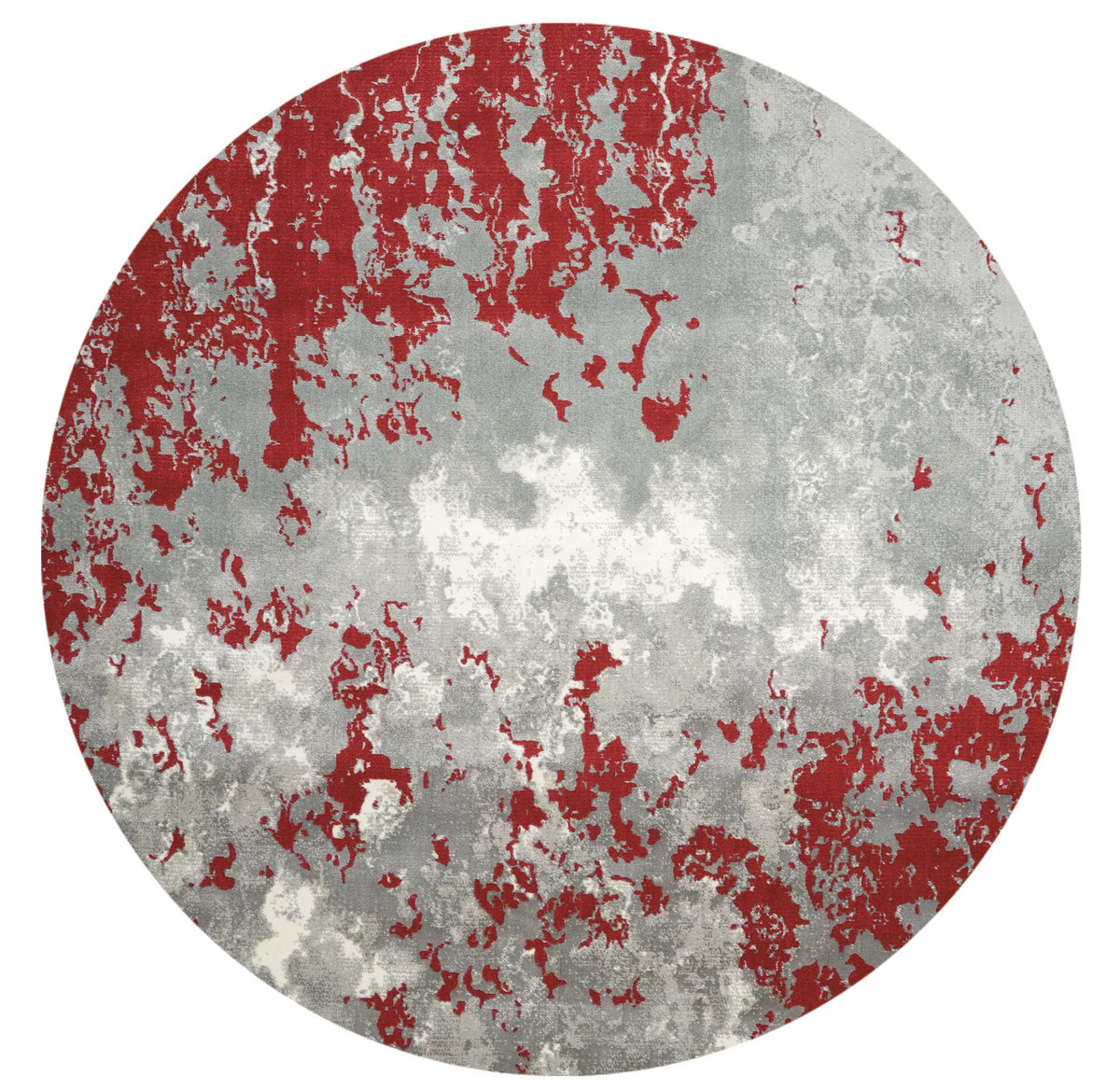 Twilight TWI21 Grey Red Rug - Round