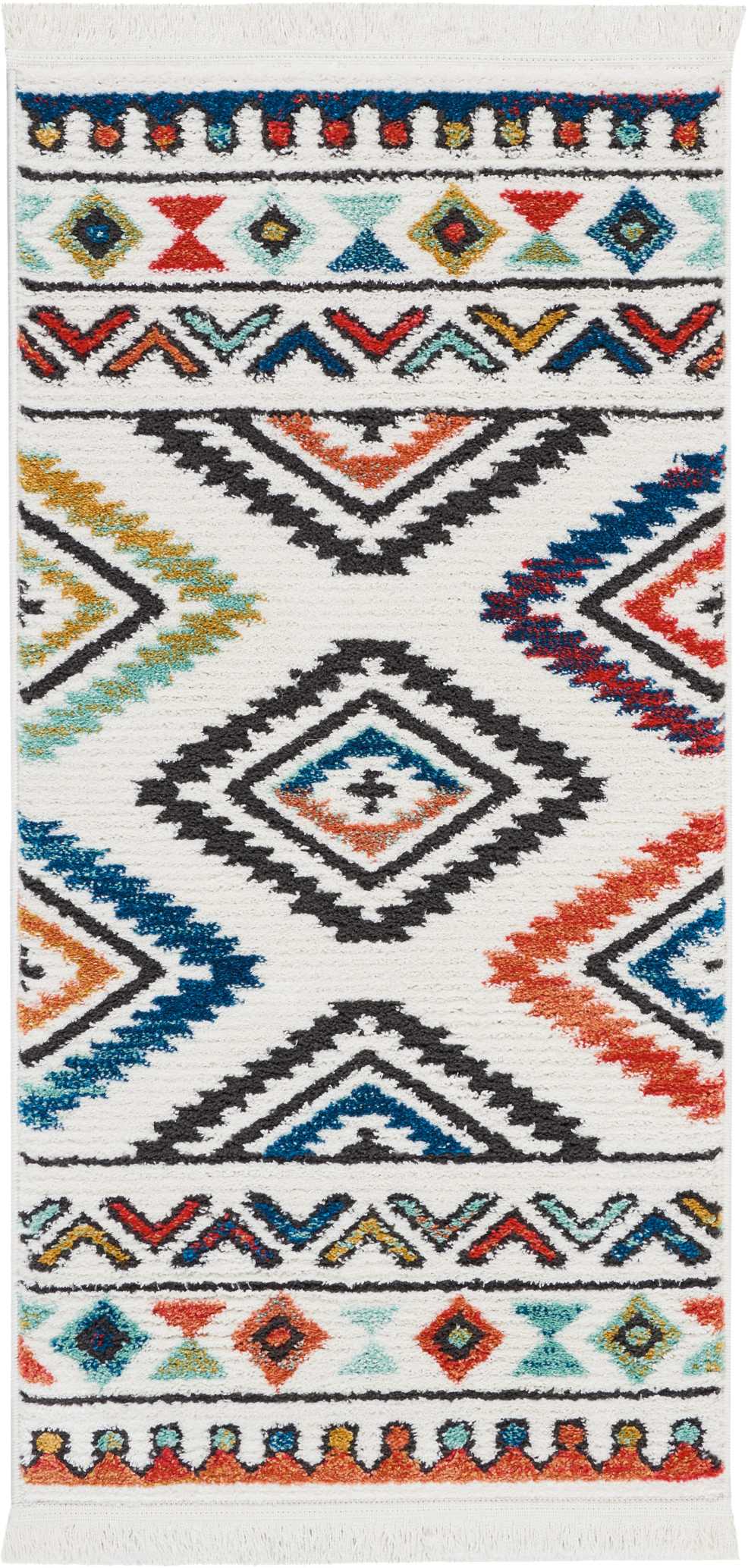 South Western NAV06 White Rug - Rectangle