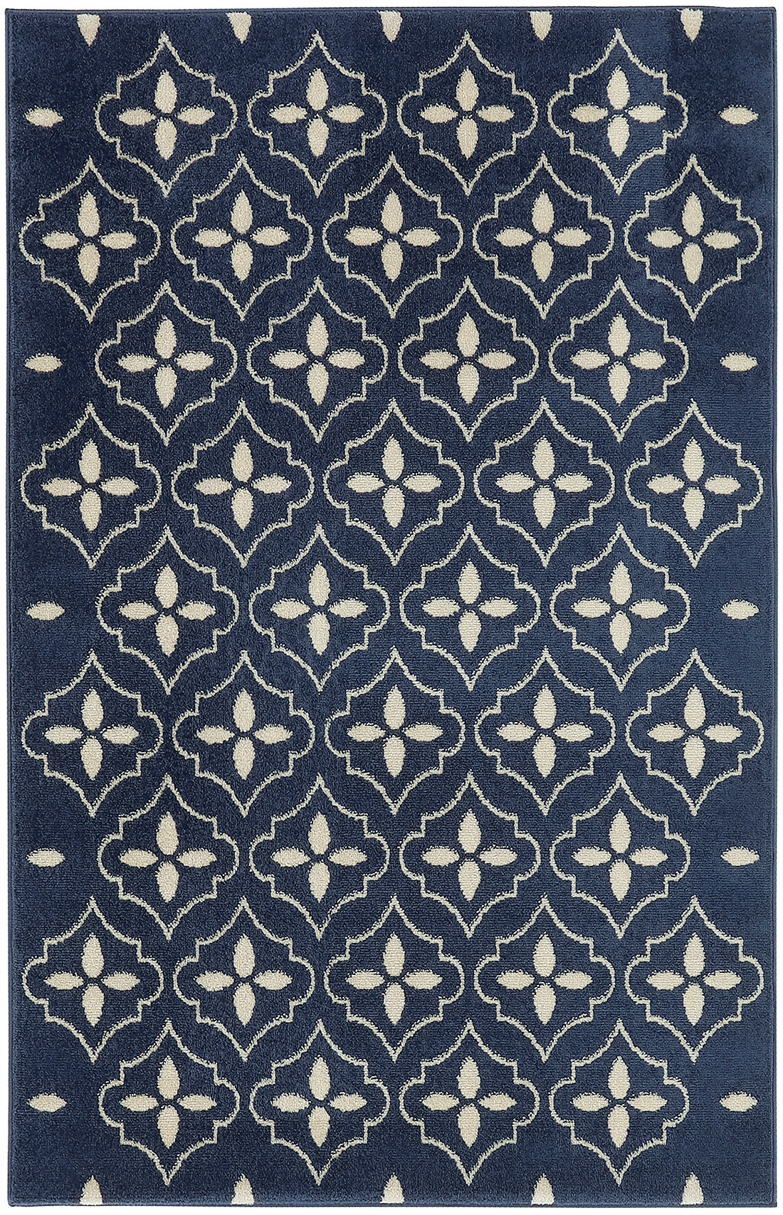 Nourison Essentials NRE04 Navy Ivory Rug - Rectangle