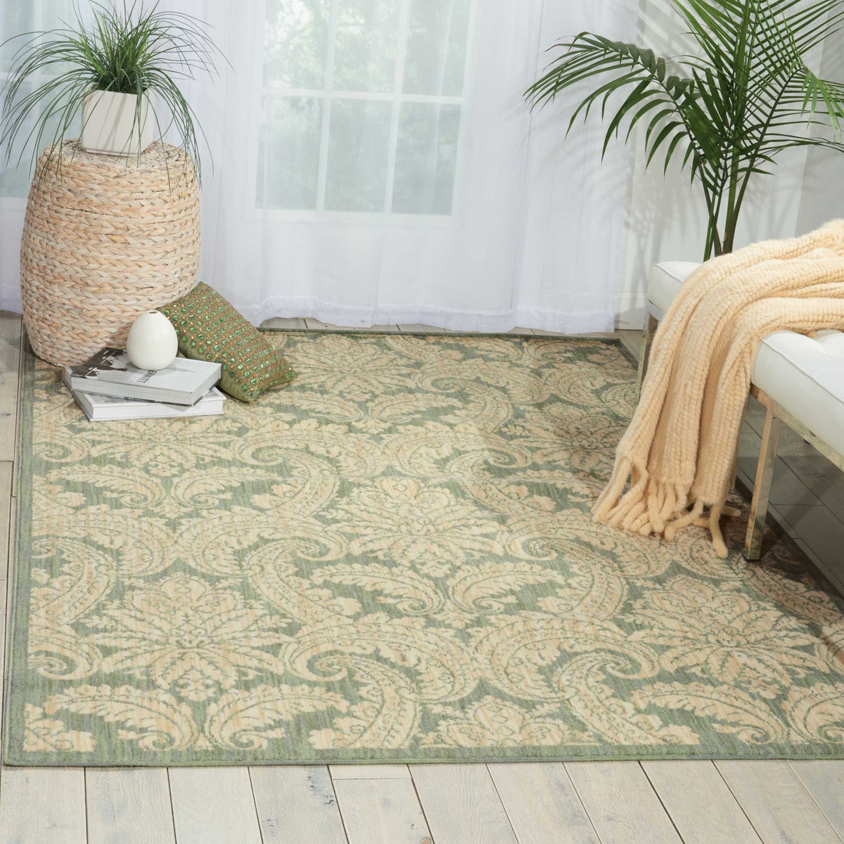 Aristo ARS05 Blue Ivory Rug - room scene
