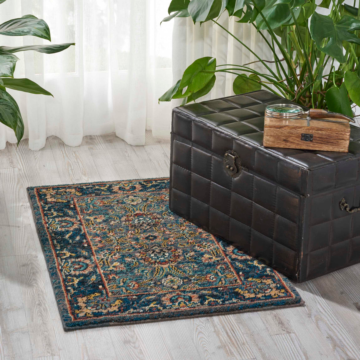 Nourison 2020 NR201 Steel Rug - room scene