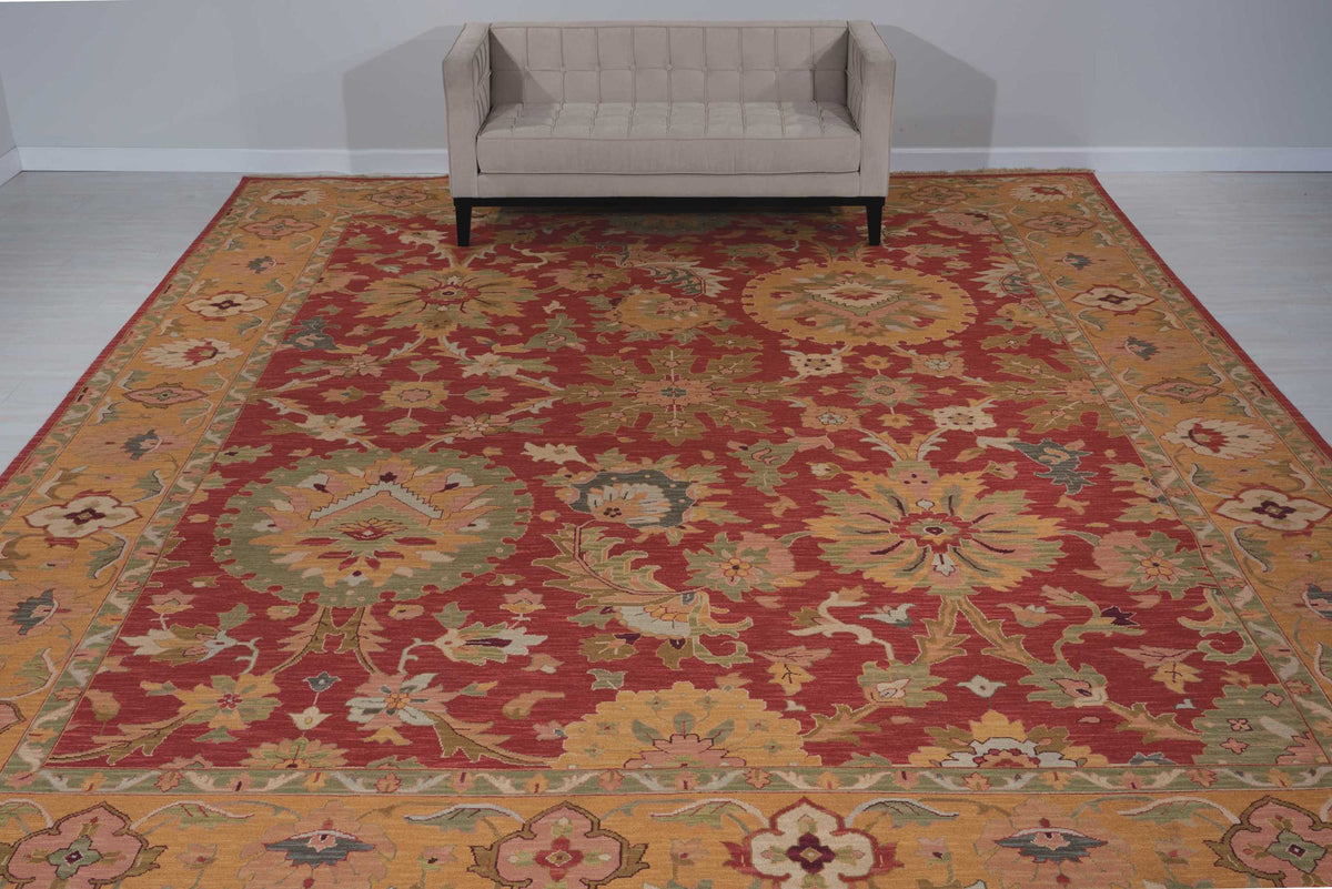 Nourmak S174 Rust Rug - room scene