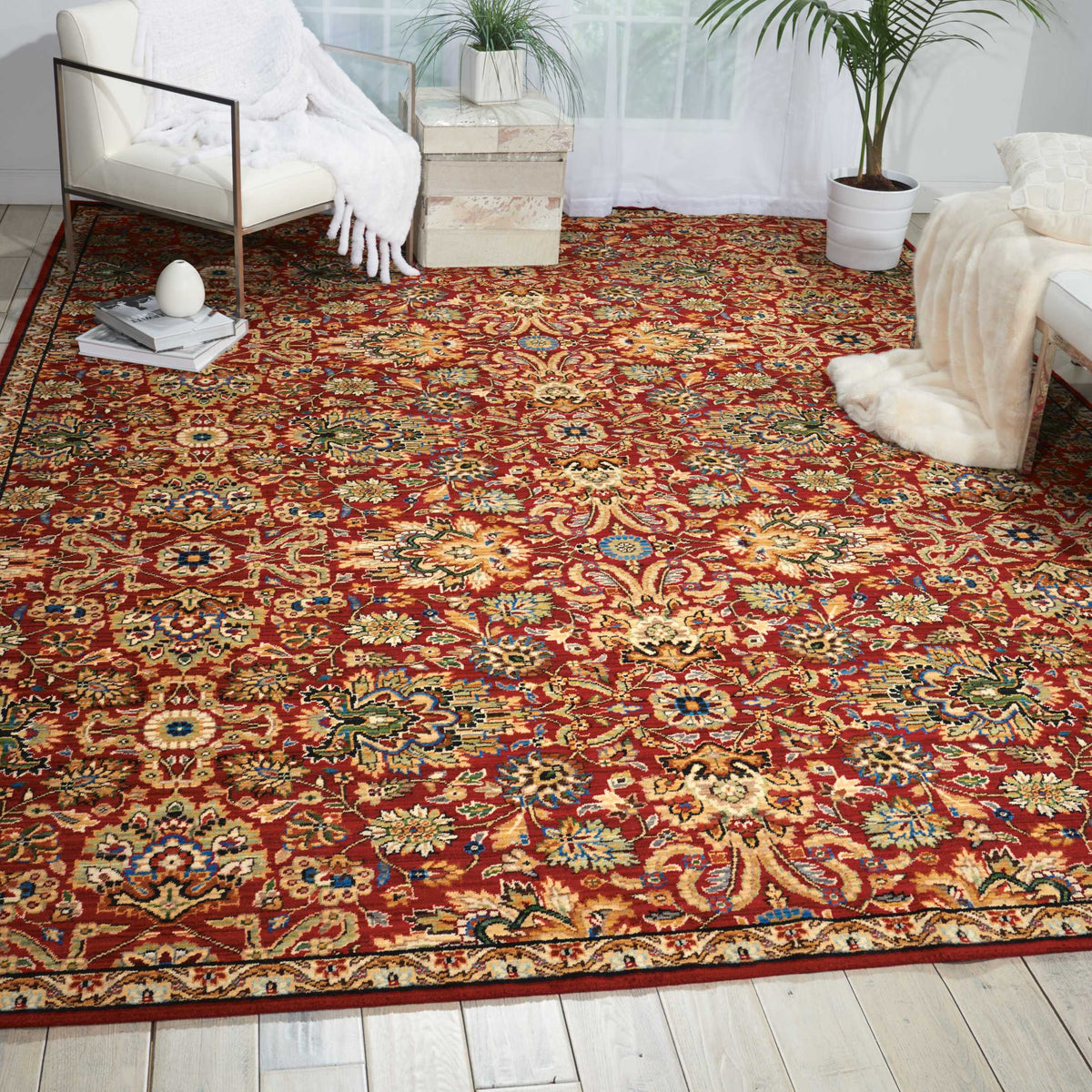 Timeless TML17 Red Rug - room scene