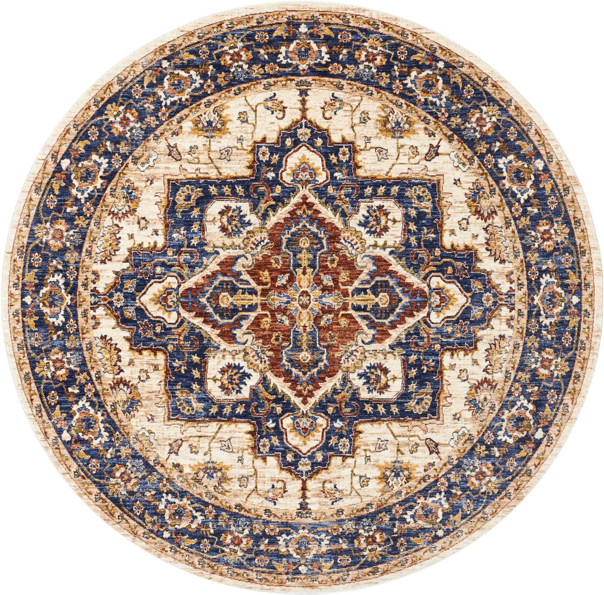 Lagos LAG01 Cream Rug - Round