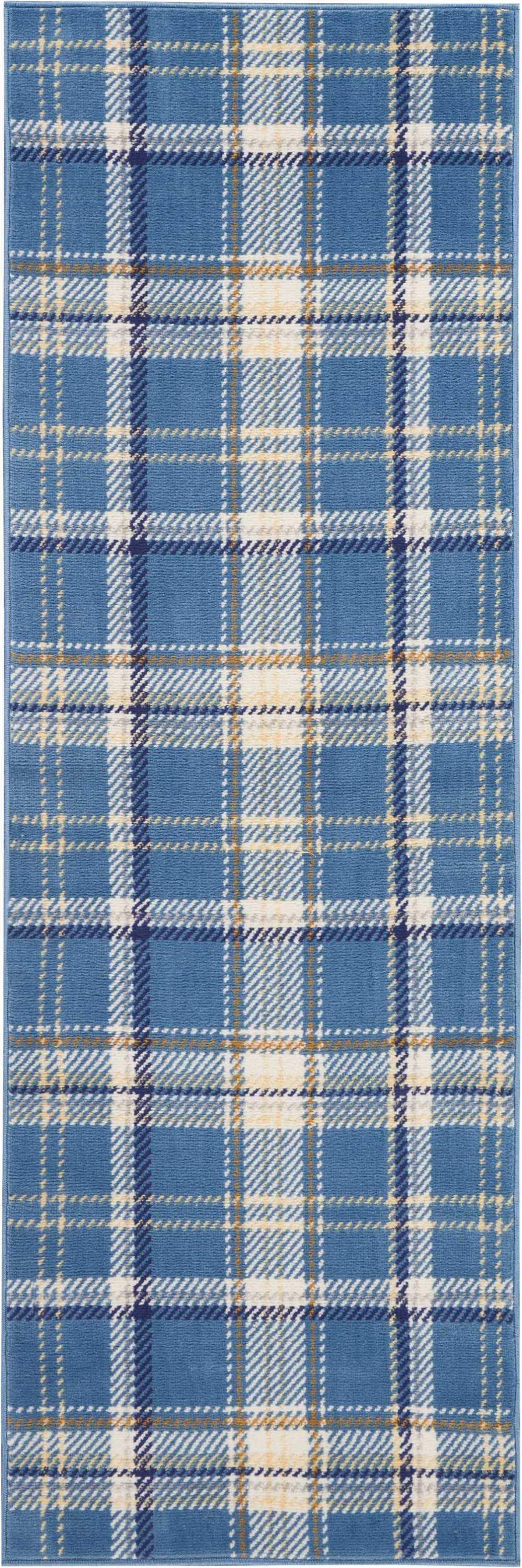 Grafix GRF03 Blue Rug - Runner