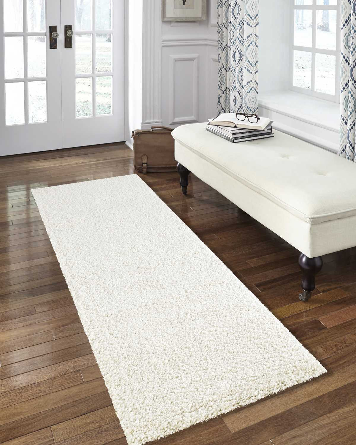 Malibu Shag MSG01 Ivory Rug - room scene