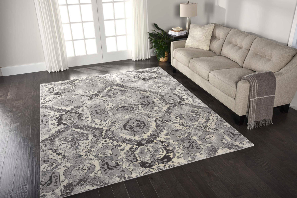 Twilight TWI03 Ivory Grey Rug - room scene