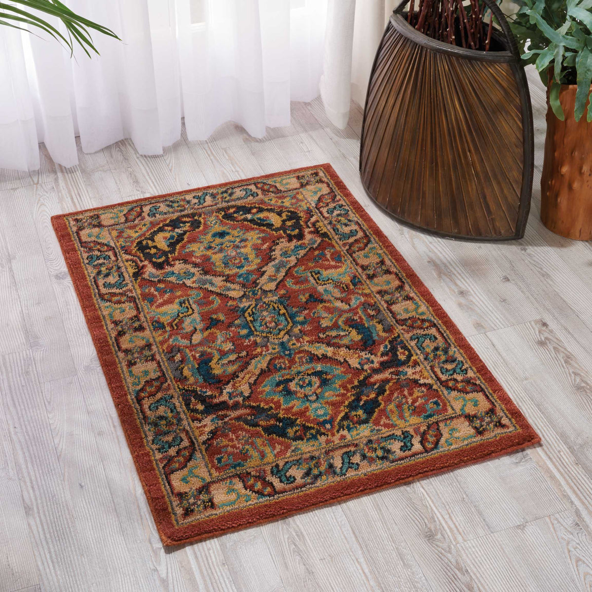 Nourison 2020 NR205 Terracotta Rug - room scene