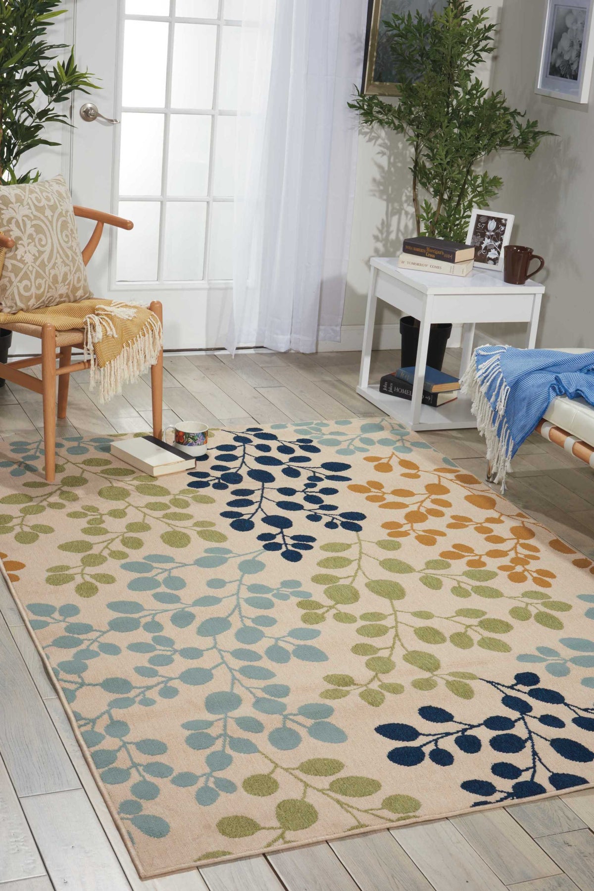 Caribbean CRB01 Ivory Rug - room scene