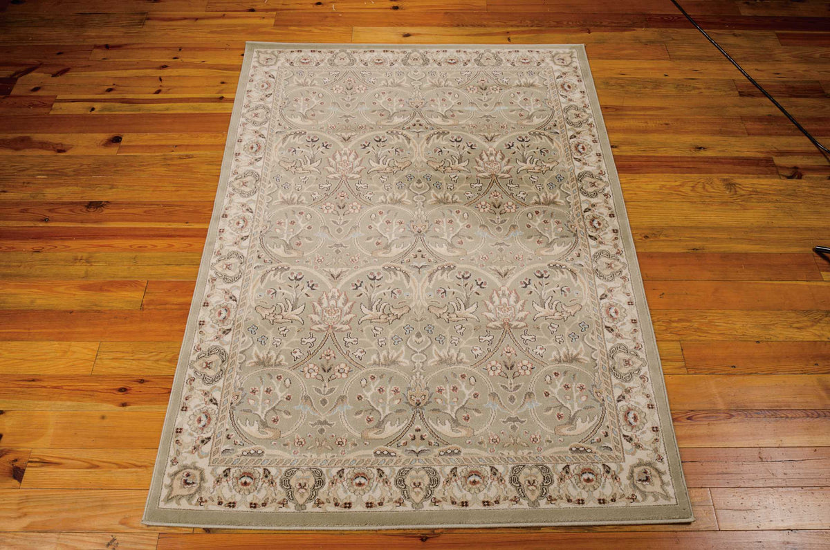 Walden WAL03 Light Green Rug - room scene