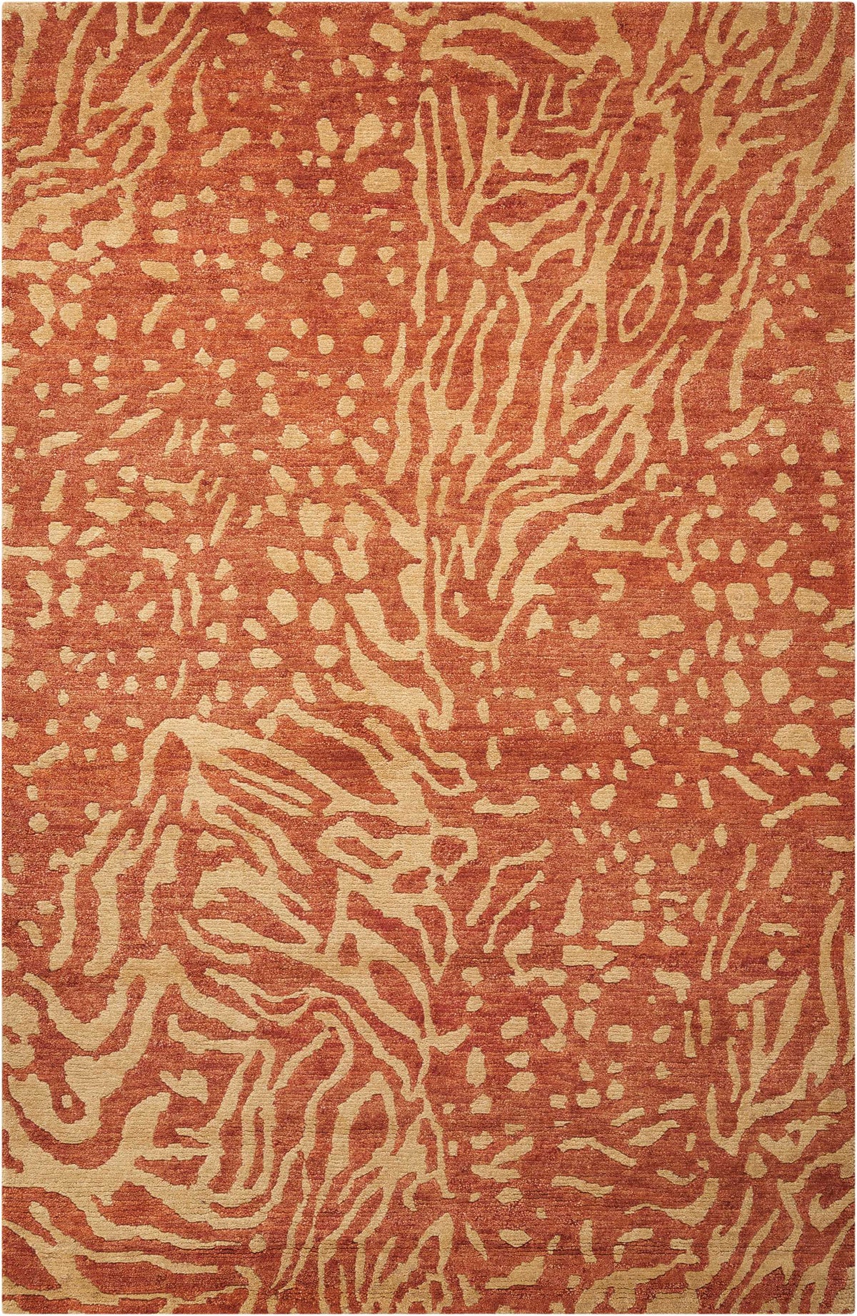 Tahoe Modern MTA02 Rust Beige Rug - Rectangle