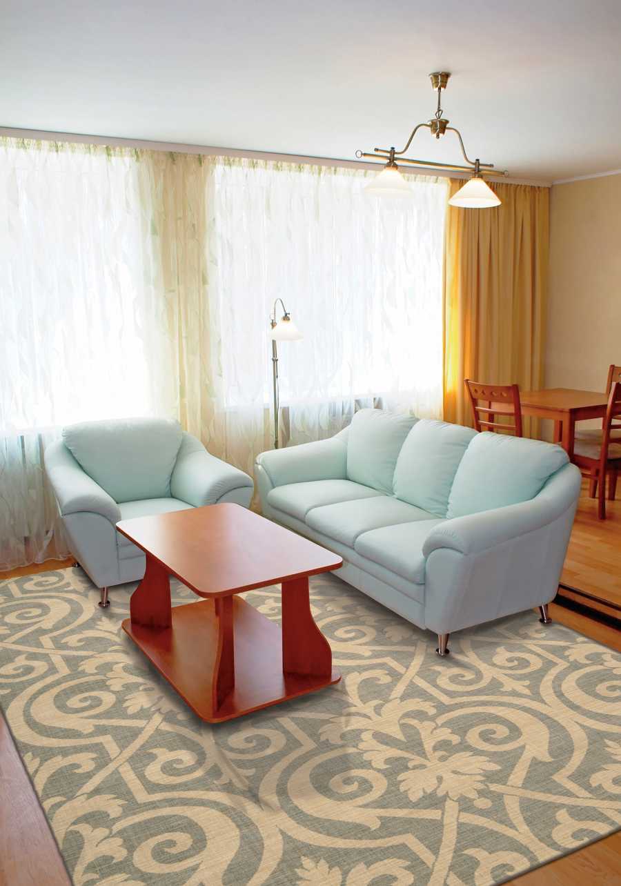 Riviera RI04 Slate Rug - room scene