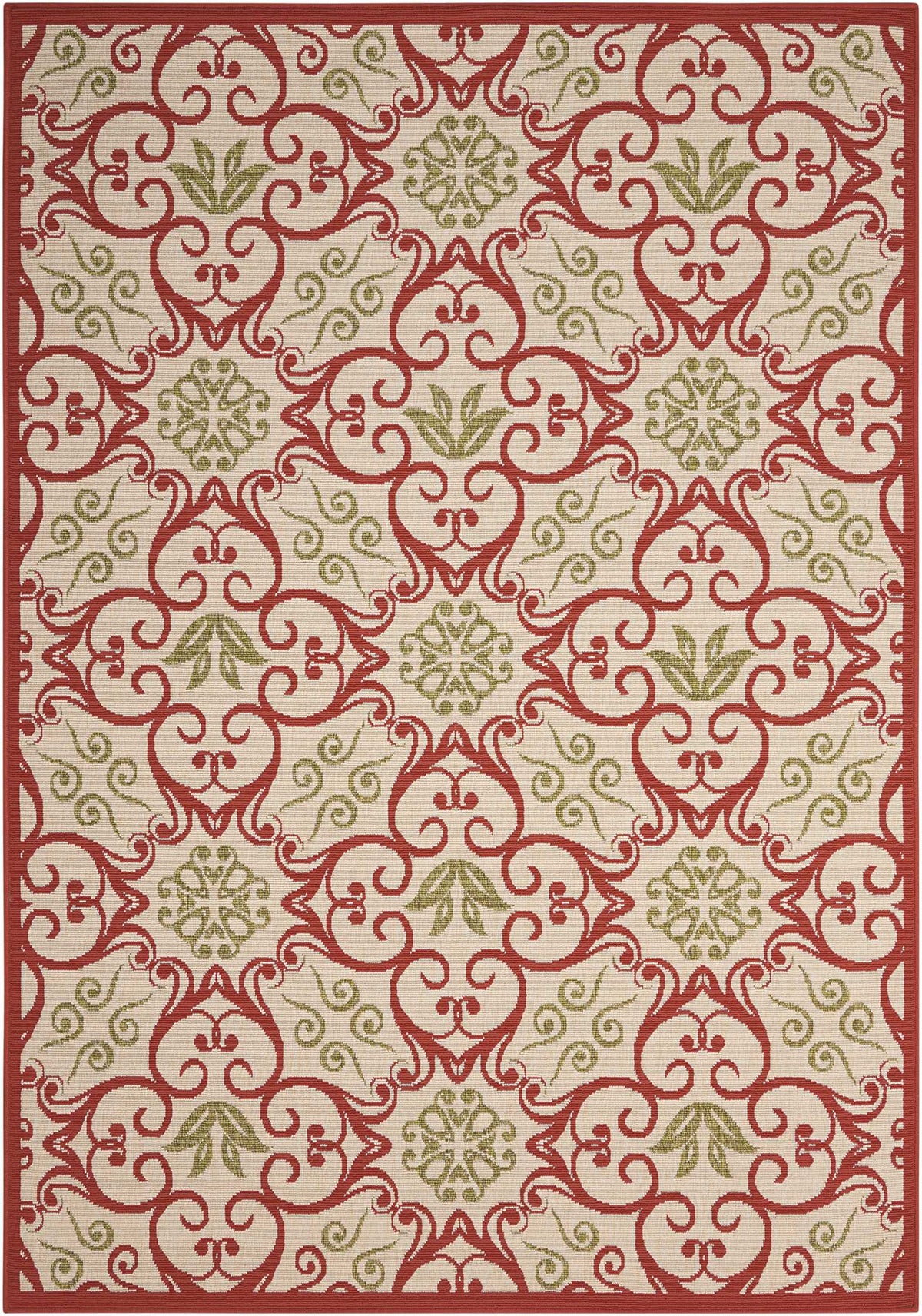 Caribbean CRB02 Ivory Rust Rug - Rectangle