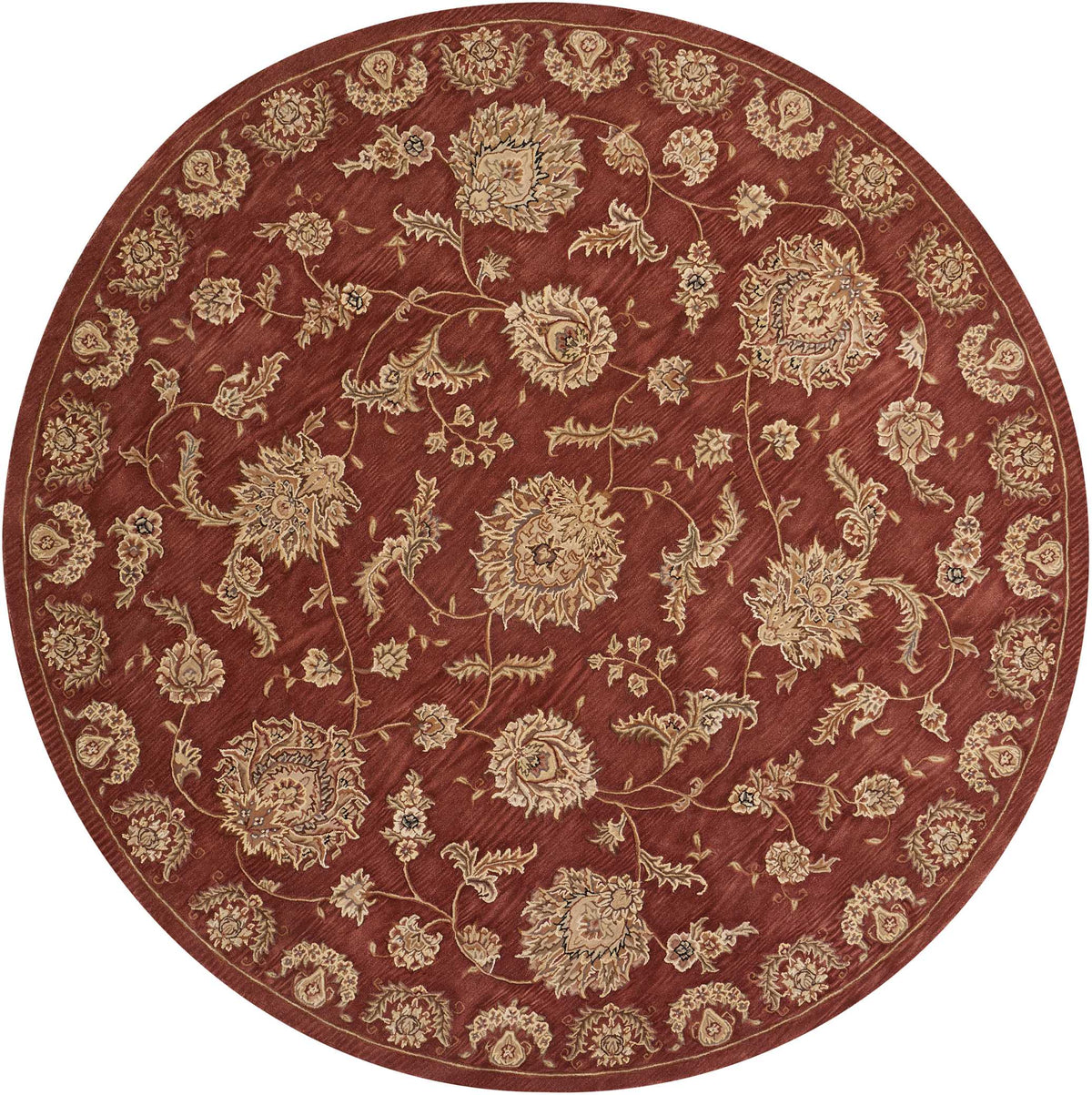 Nourison 2000 2421 Rust Rug - Round
