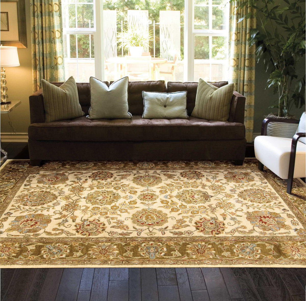 Jaipur JA31 Ivory Brown Rug - room scene