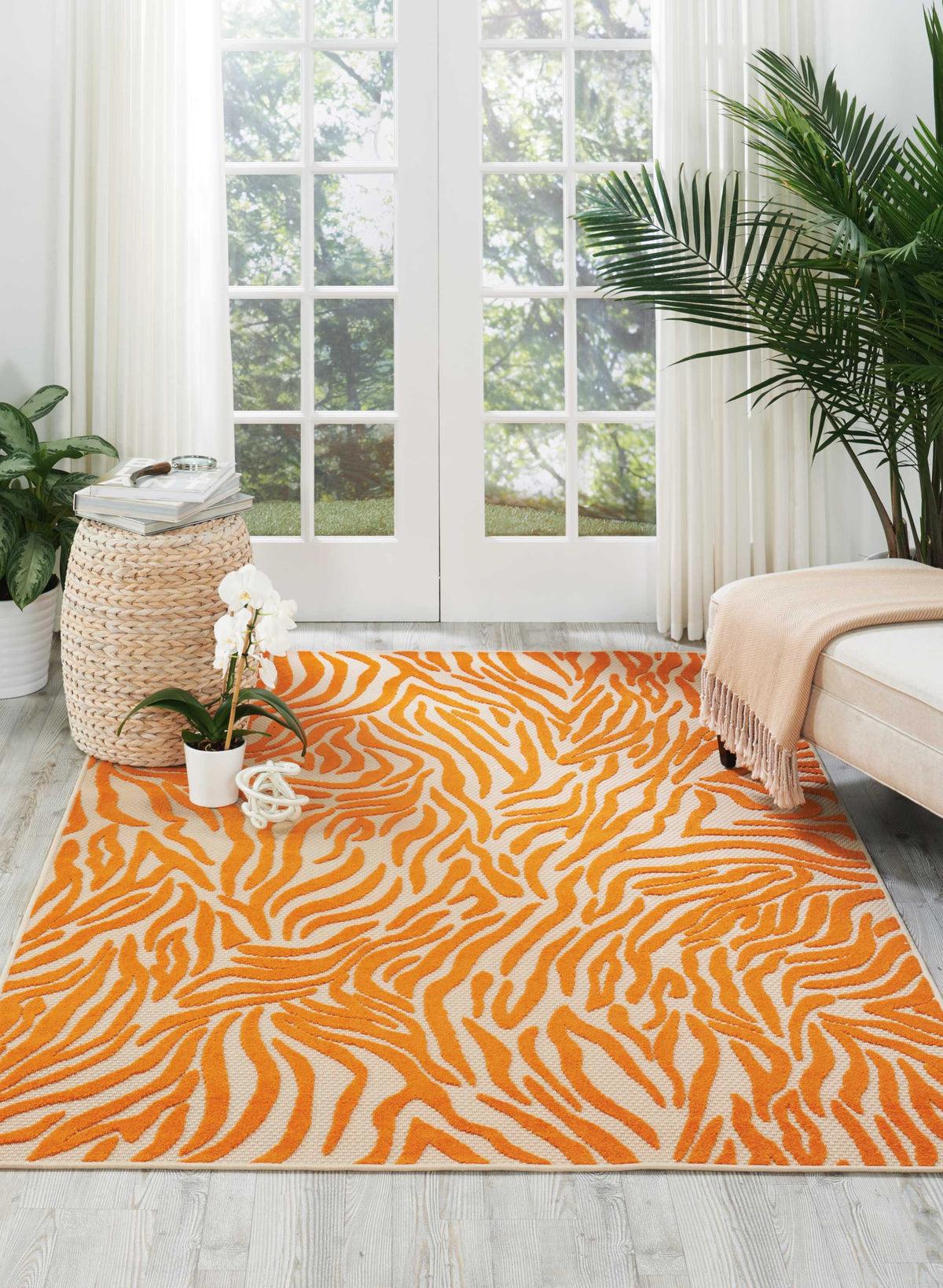 Aloha ALH04 Orange Rug - room scene