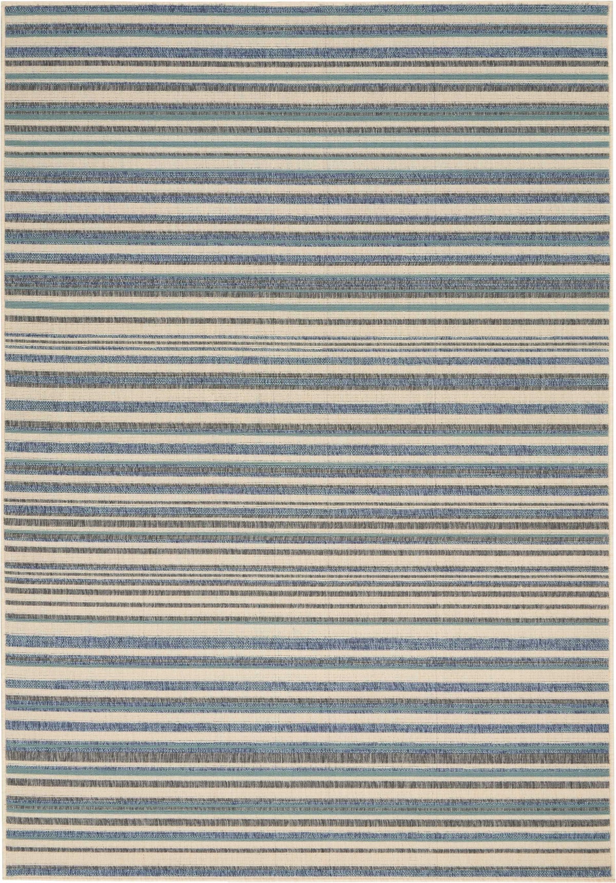 Lido LID01 Blue Cream Rug - Rectangle