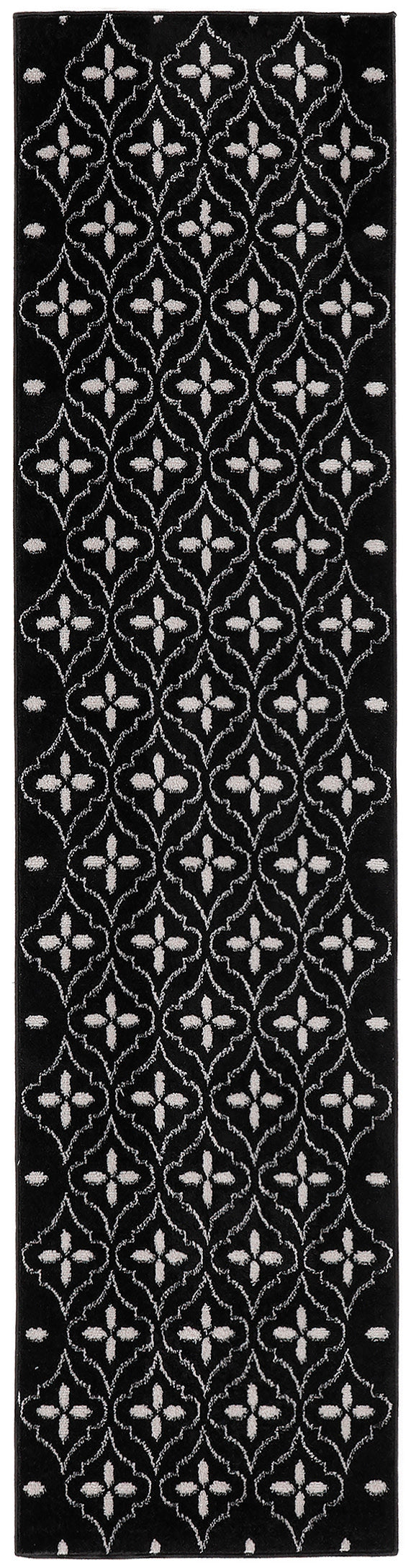 Nourison Essentials NRE04 Black Ivory Rug - Runner