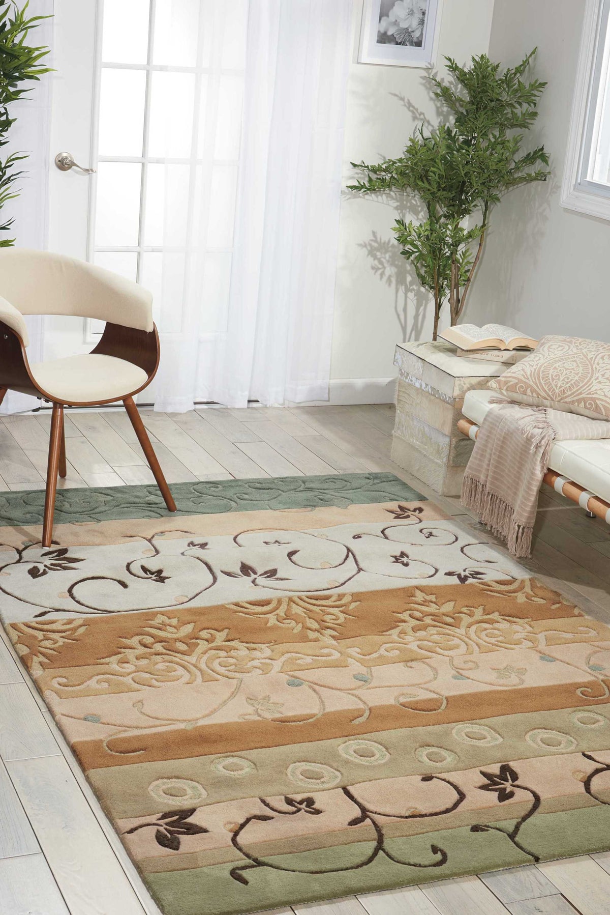Contour CON10 Green Rug - room scene