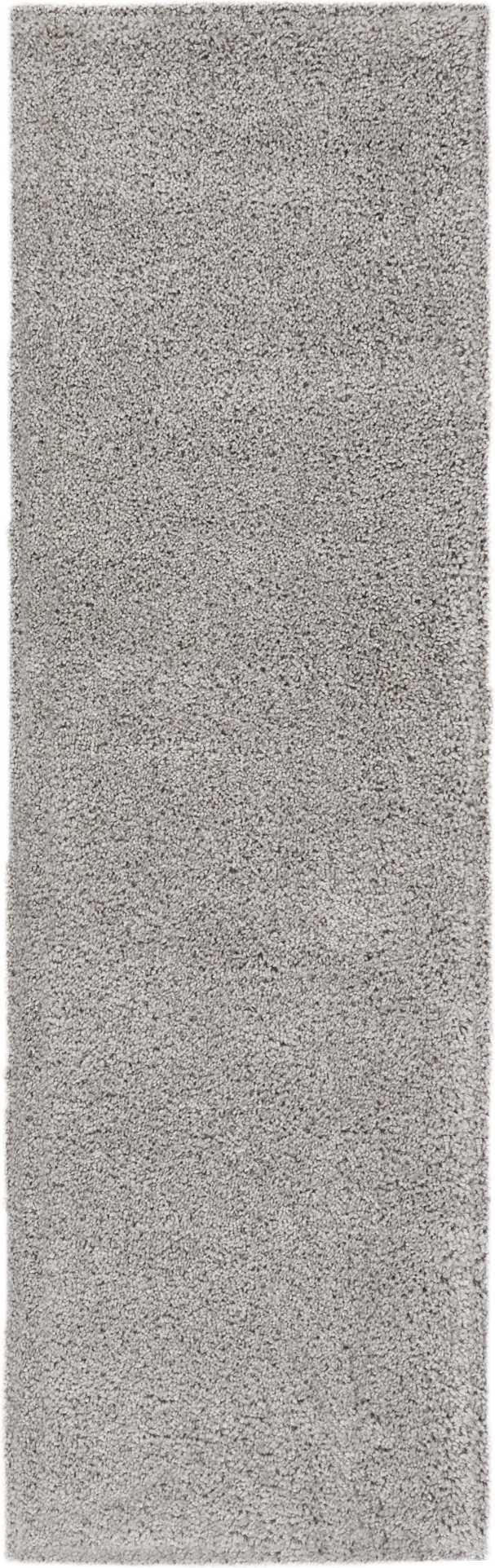 Malibu Shag MSG01 Silver Grey Rug - Runner