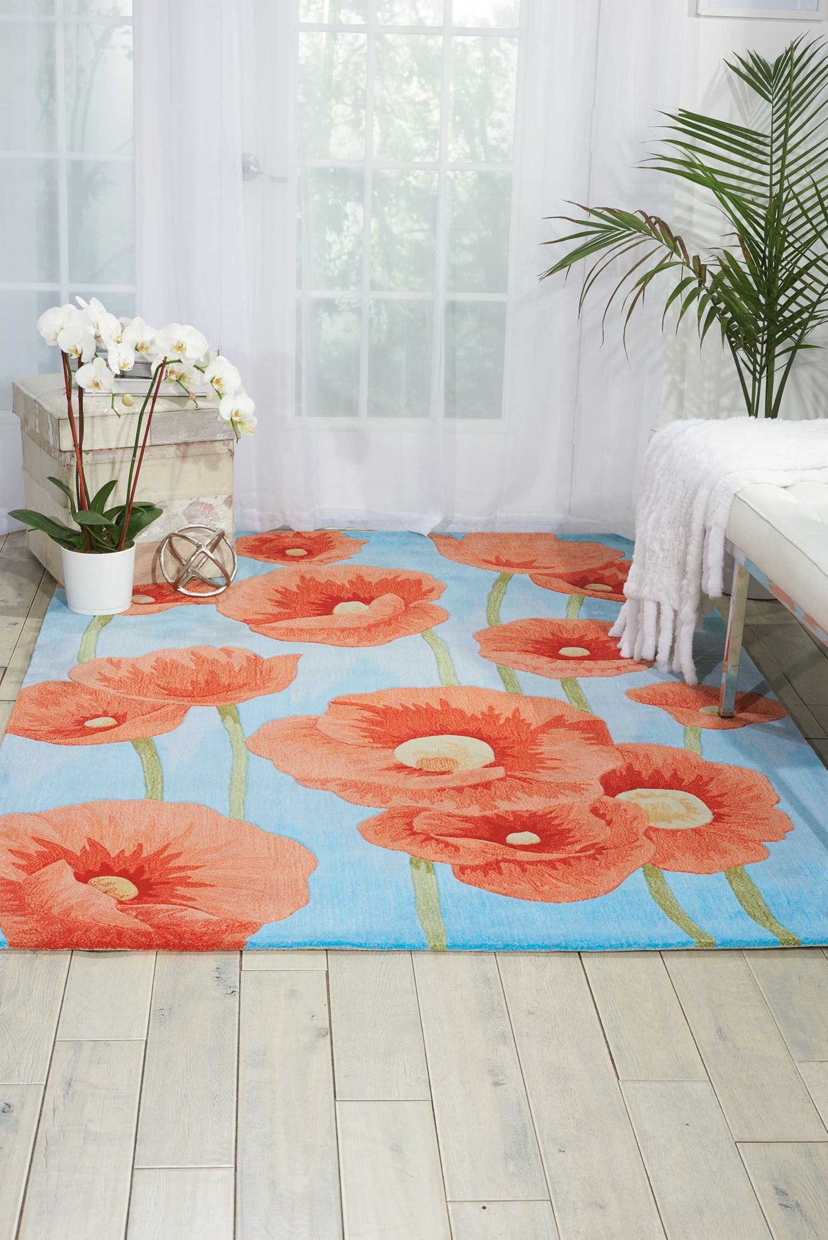 Contour CON79 Blue Rug - room scene