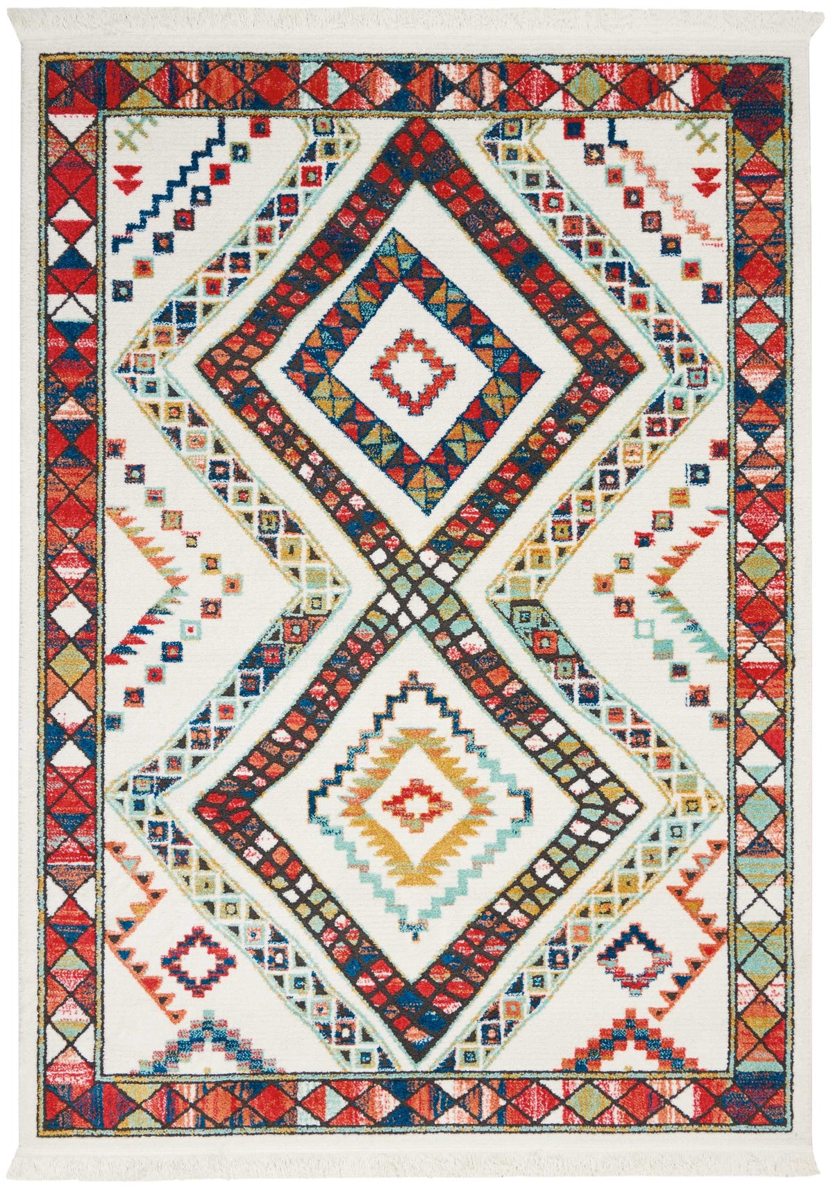 South Western NAV02 White Rug - Rectangle