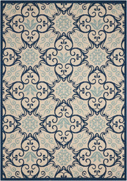 Caribbean CRB02 Ivory Navy Rug - Rectangle