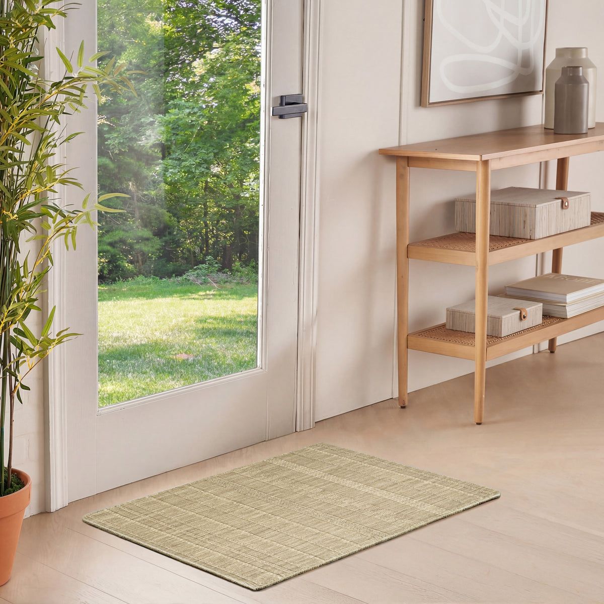 Embrace EMB01 Taupe Rug - room scene
