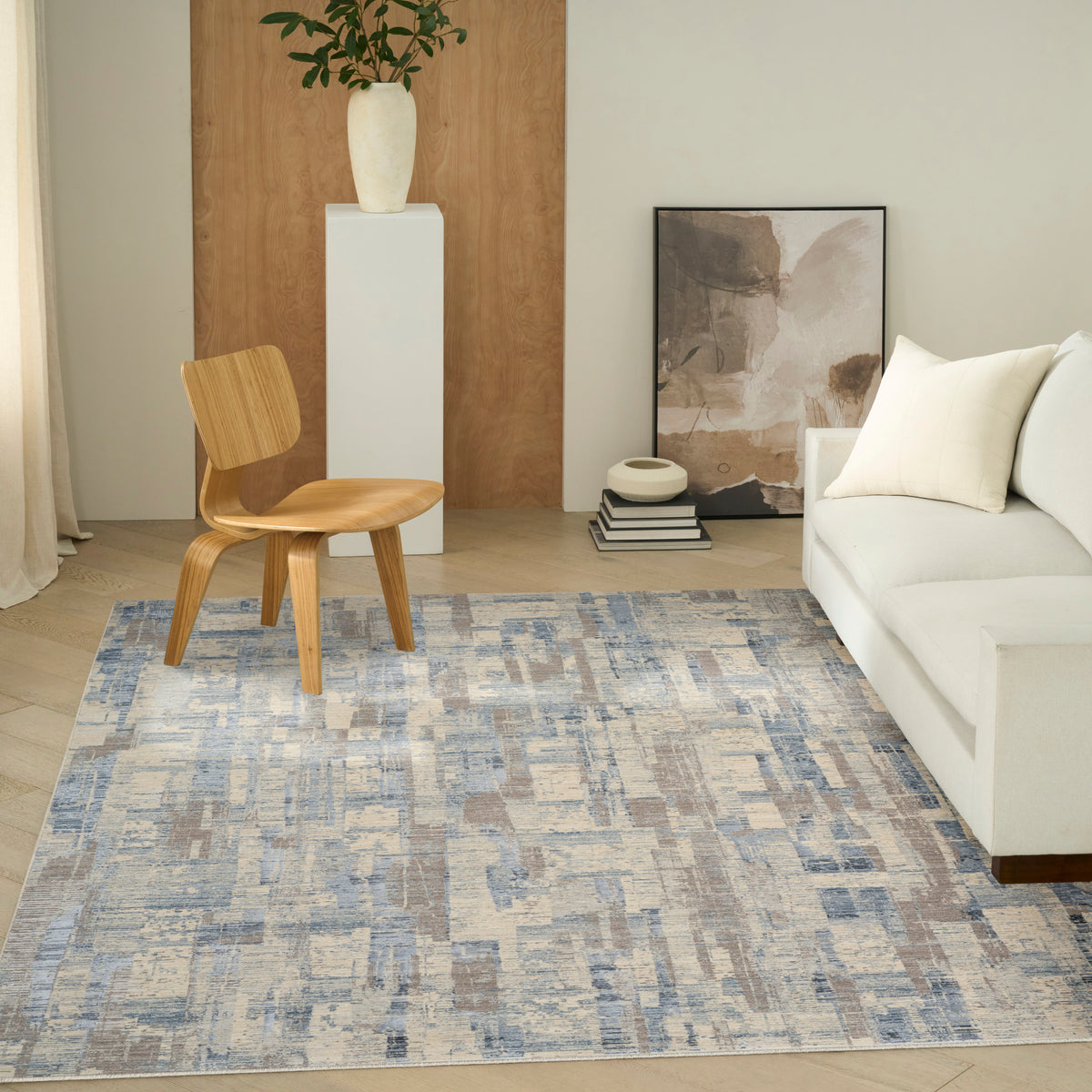 CK089 Drift DRF04 Blue Beige Rug - room scene