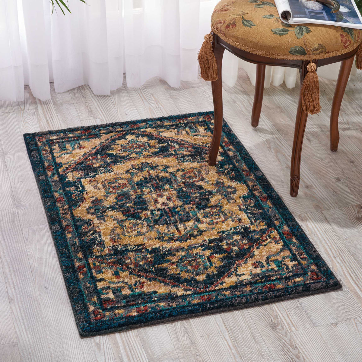 Nourison 2020 NR206 Midnight Rug - room scene