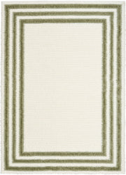 Pacific Shag PCS03 Ivory Green Rug - Rectangle