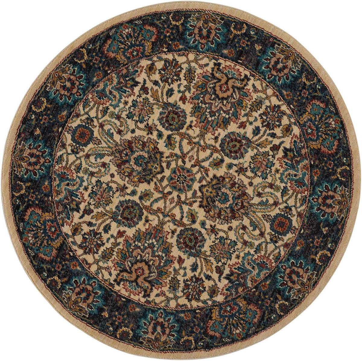 Nourison 2020 NR201 Ivory Rug - Round