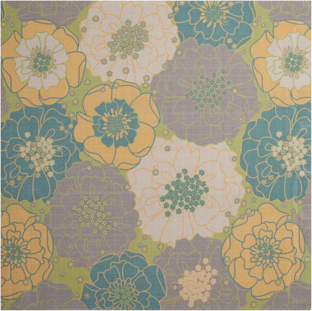 Home & Garden RS021 Green Rug - Square