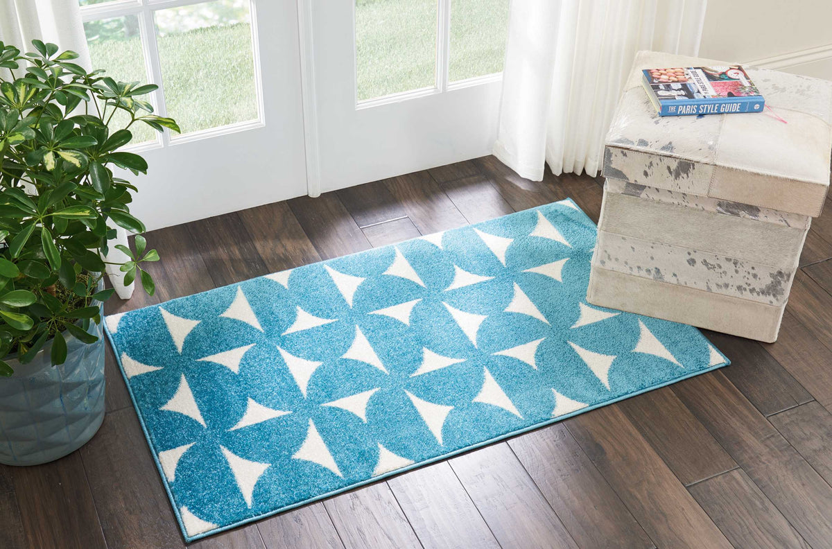Harper DS301 Blue Rug - room scene