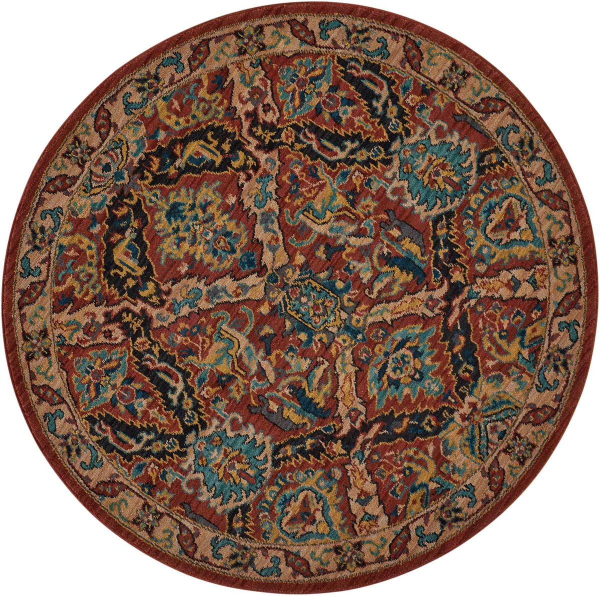 Nourison 2020 NR205 Terracotta Rug - Round