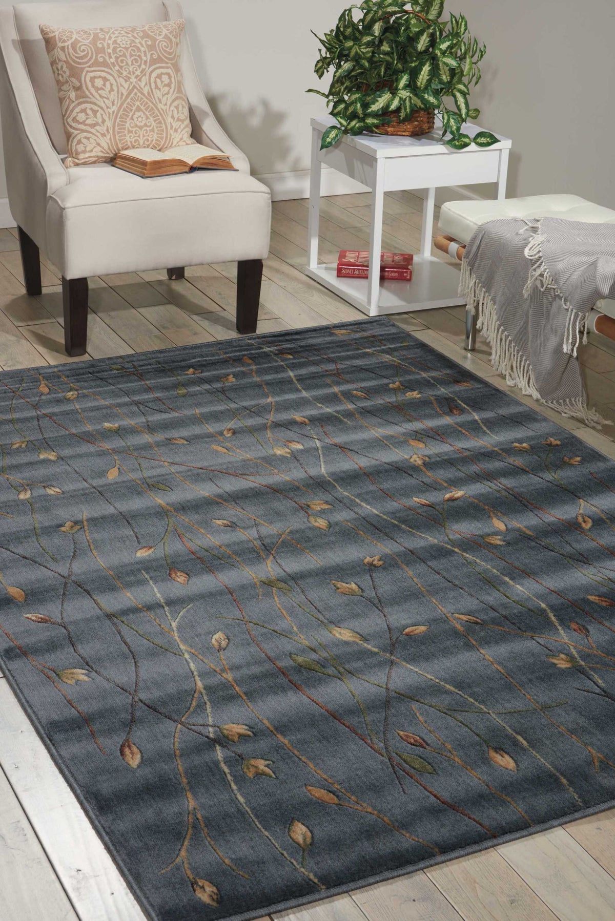 Cambridge CG04 Blue Rug - room scene