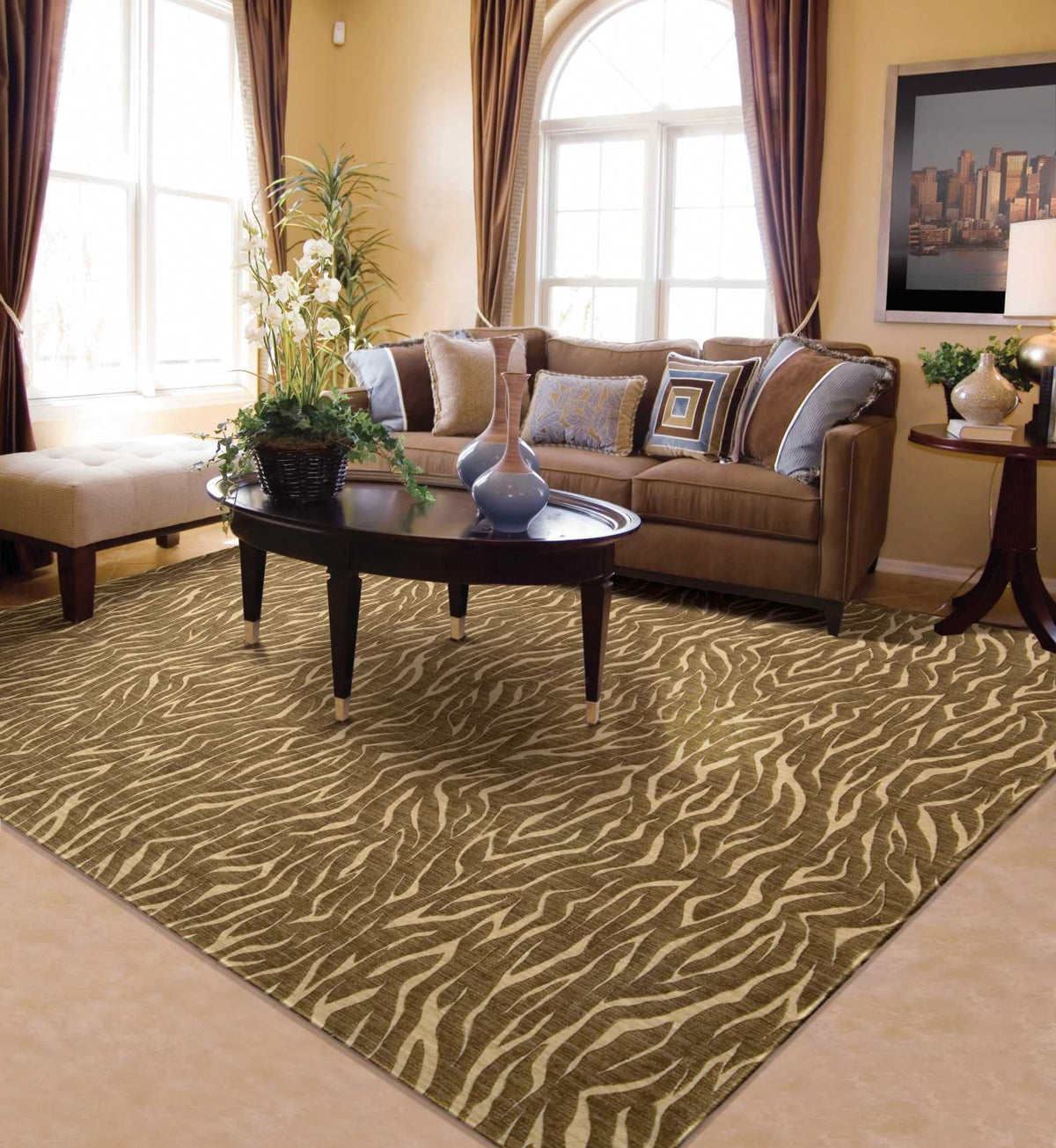 Cosmopolitan CS29 Cocoa Rug - room scene