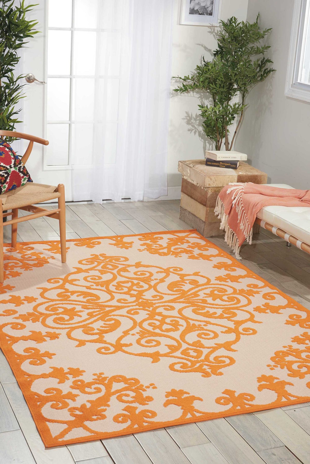 Aloha ALH12 Orange Rug - room scene